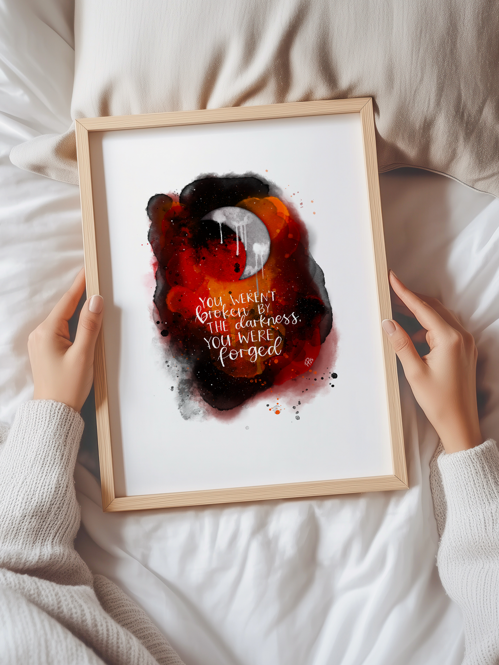 Forged in the Darkness – Moon Galaxy Print