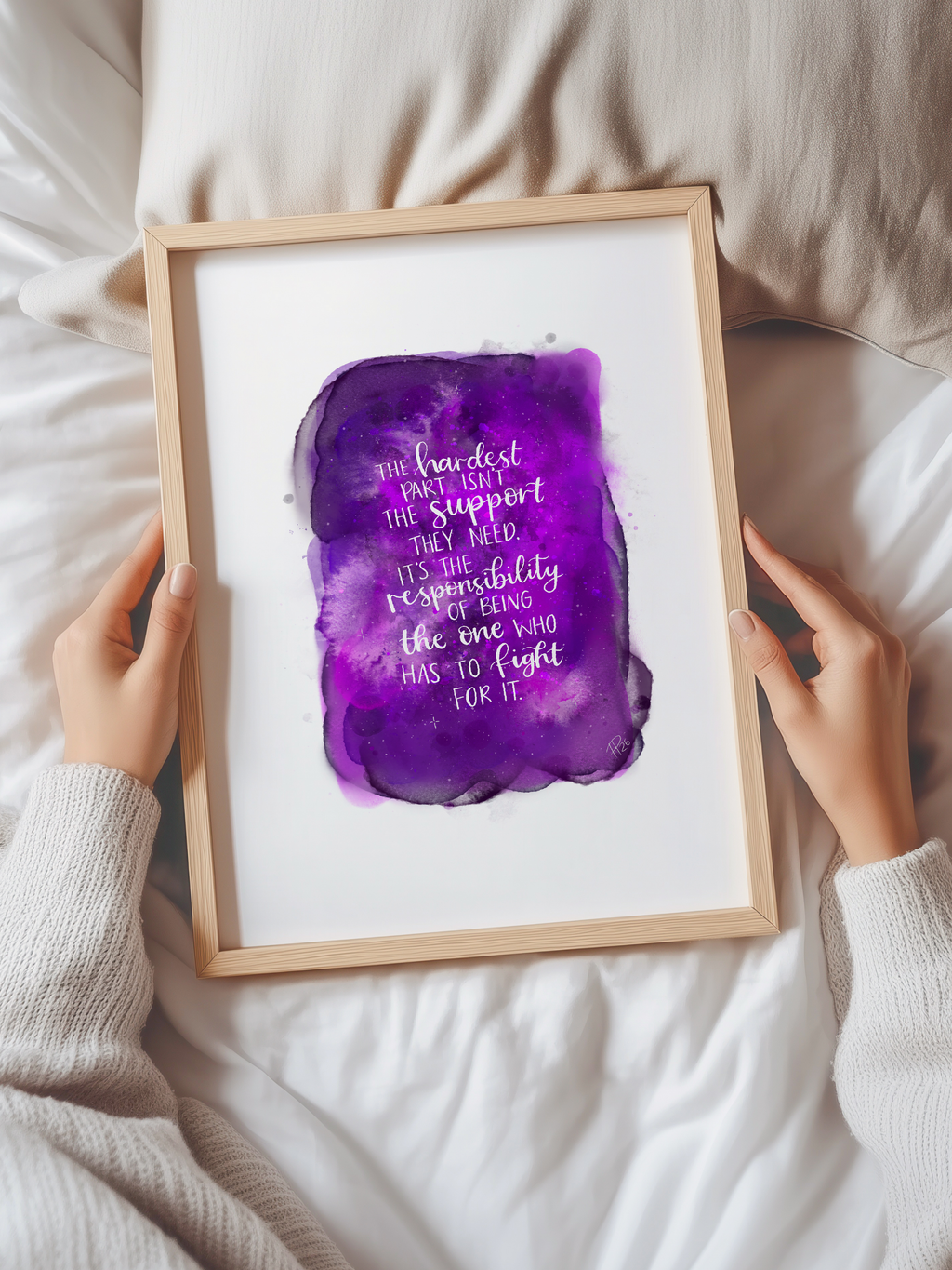 “The hardest part isn’t the support they need” - Watercolour Galaxy Print