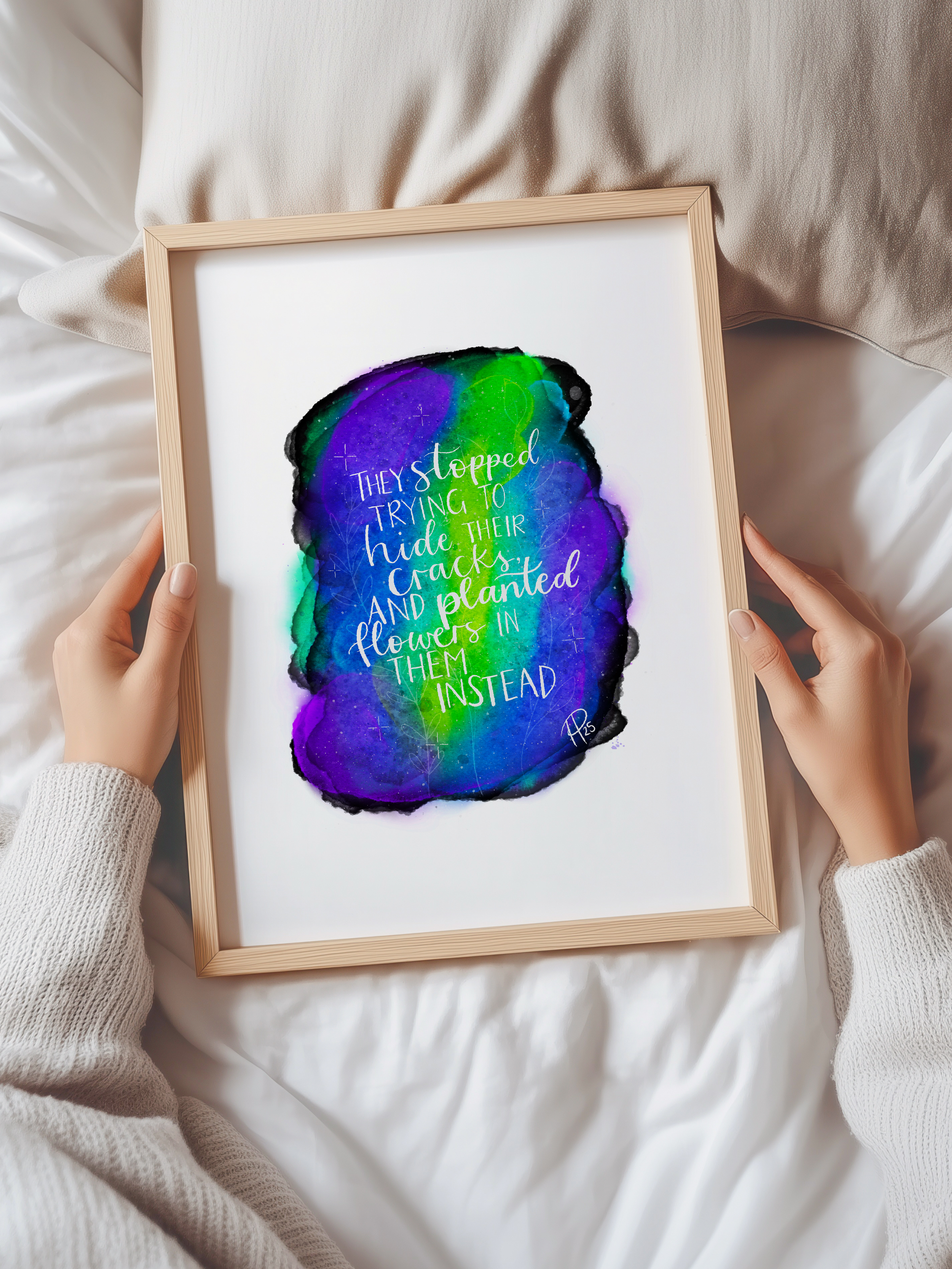 "They Planted Flowers in Their Cracks" - Galaxy Print