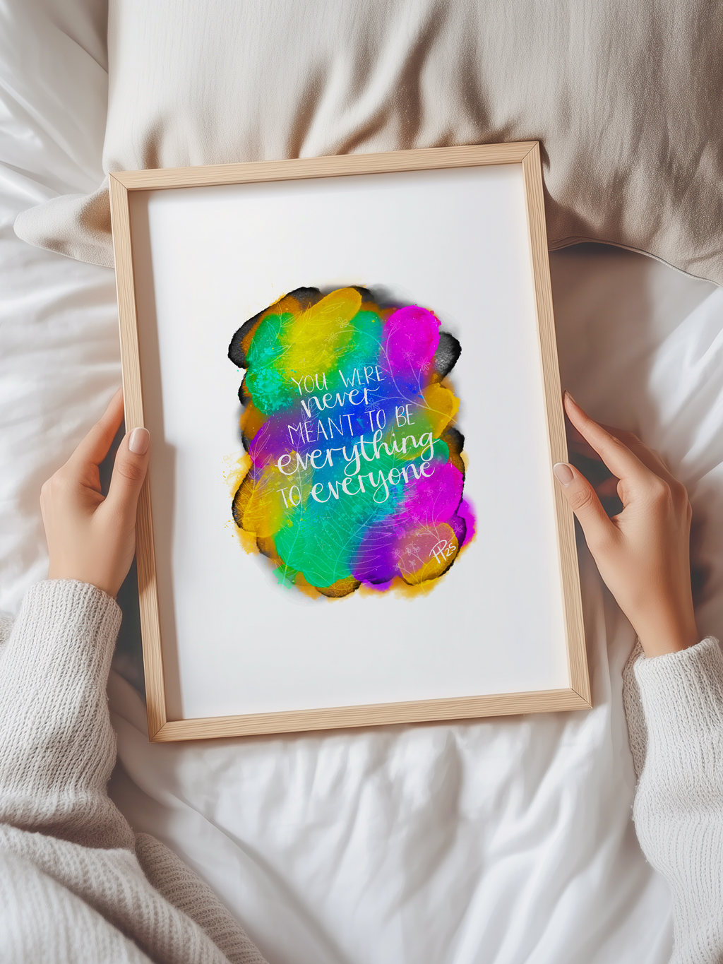 "You Were Never Meant to Be Everything to Everyone" – Floral Galaxy Print