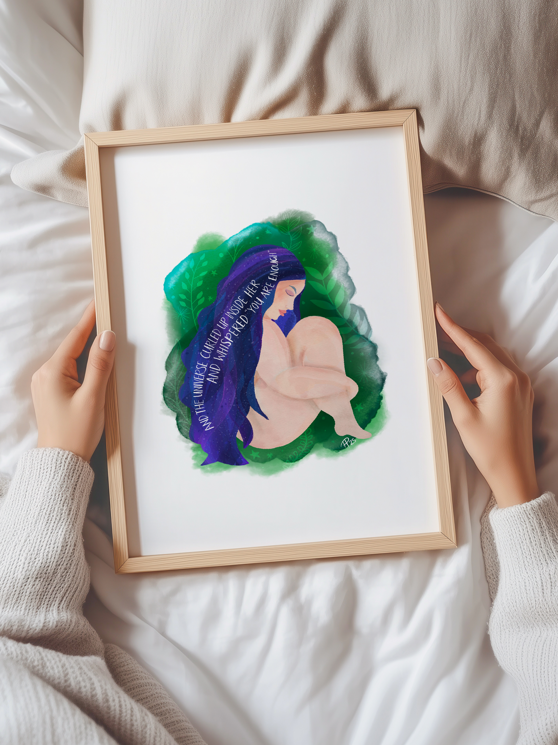 The Universe Whispered – Watercolour Galaxy Print