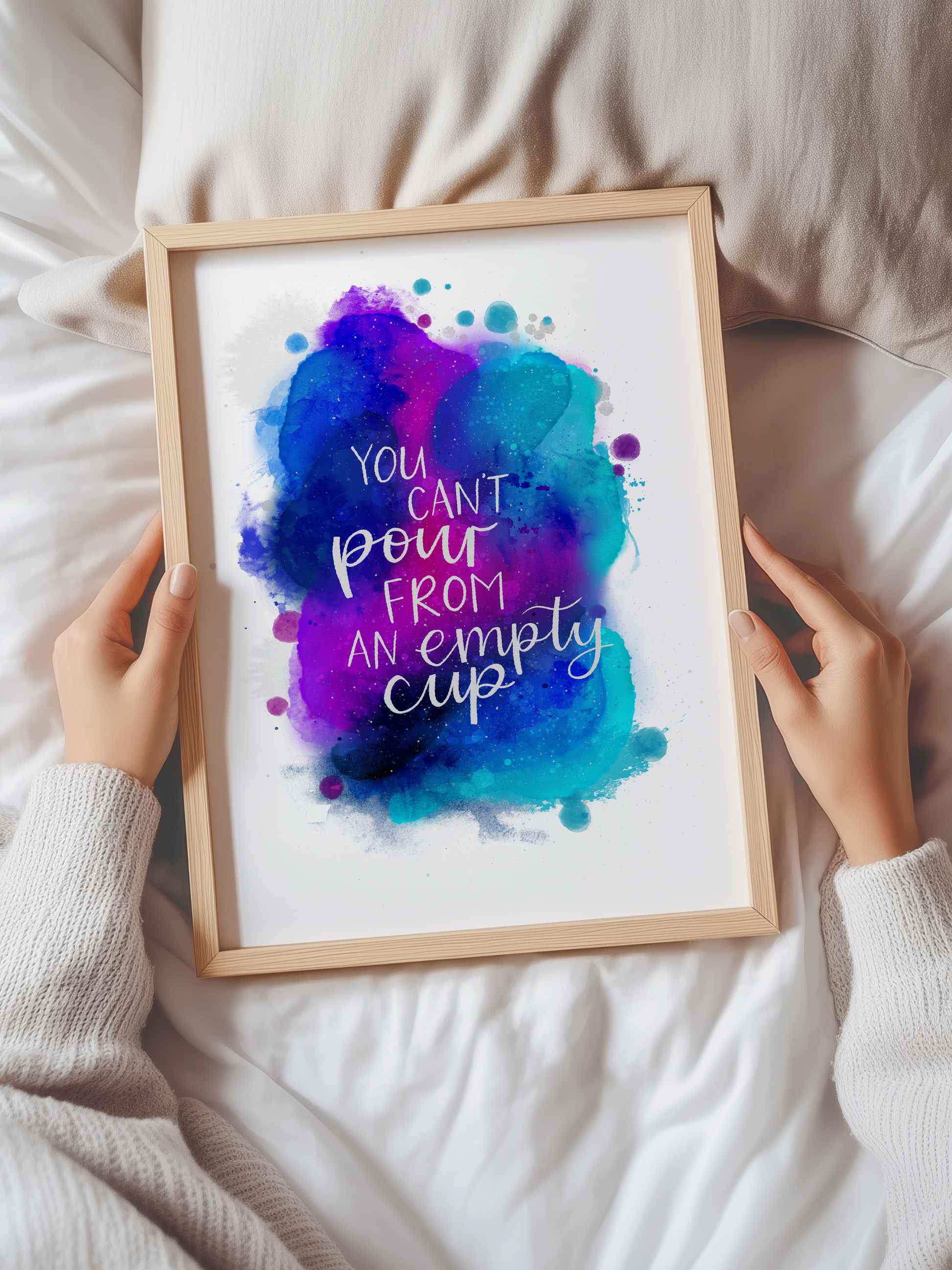 "You Can’t Pour from an Empty Cup" - Galaxy Self-Care Print