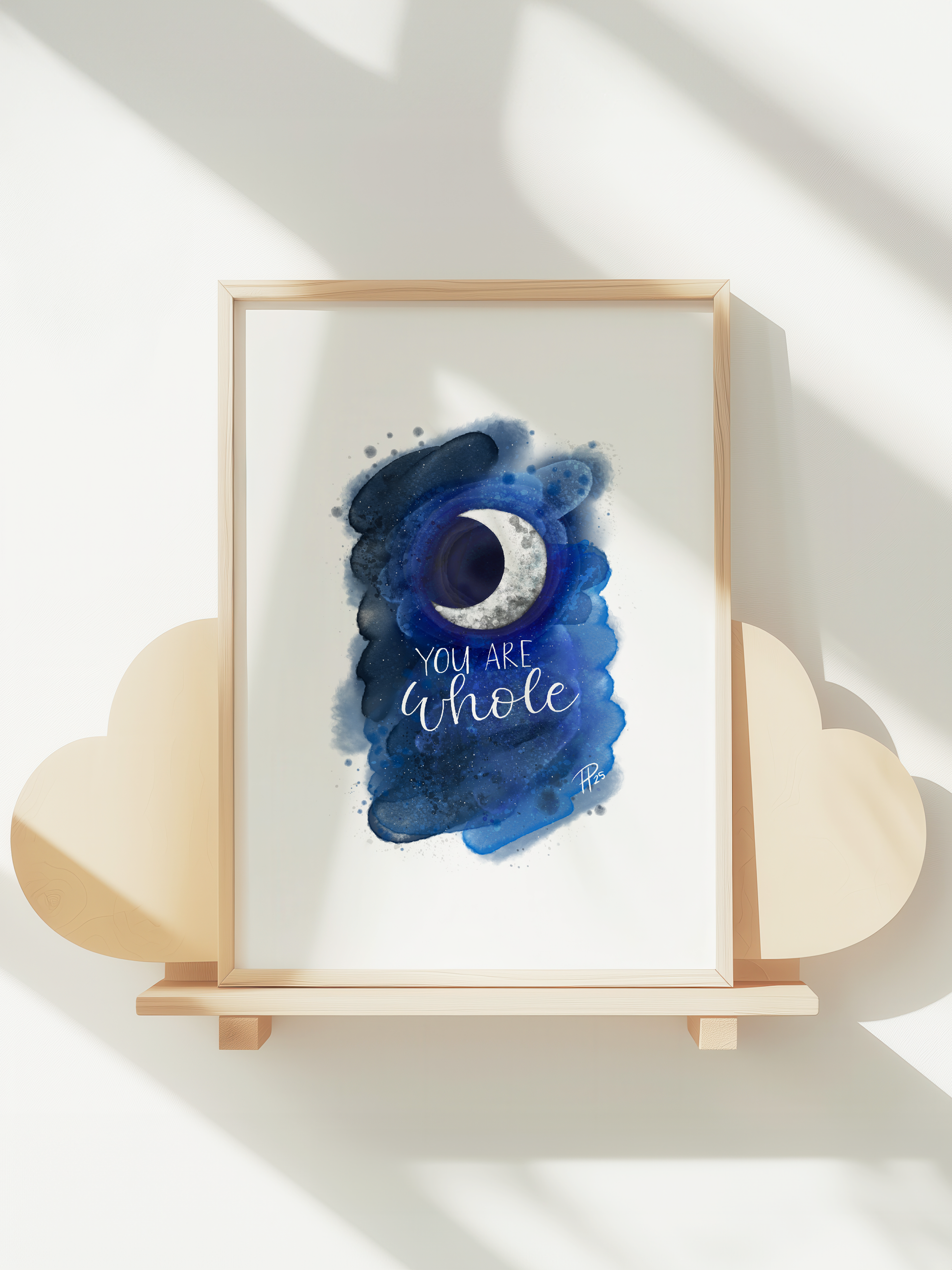 You Are Whole – Blue Galaxy Moon Print
