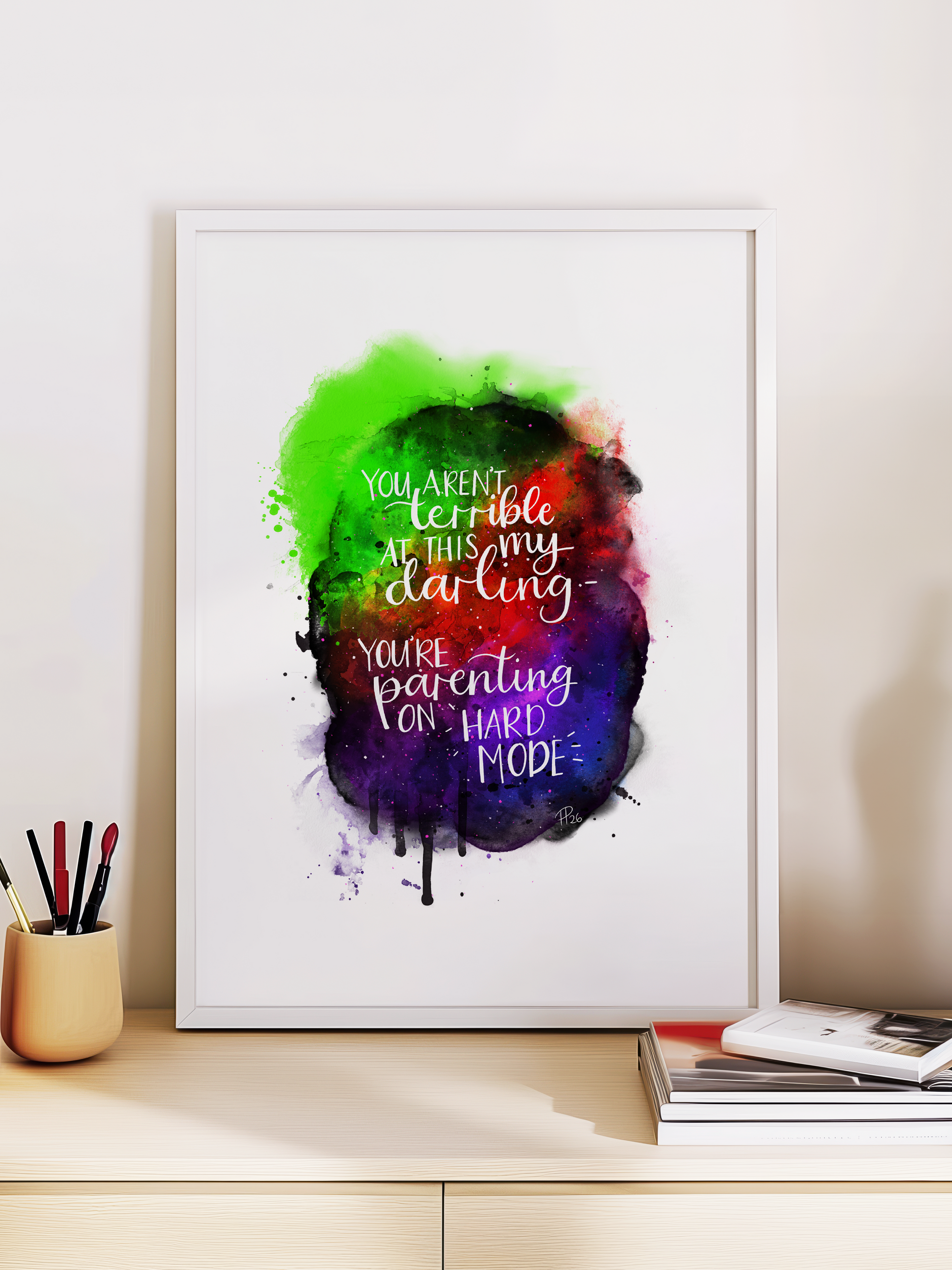"Hard Mode" - Rainbow Galaxy Print