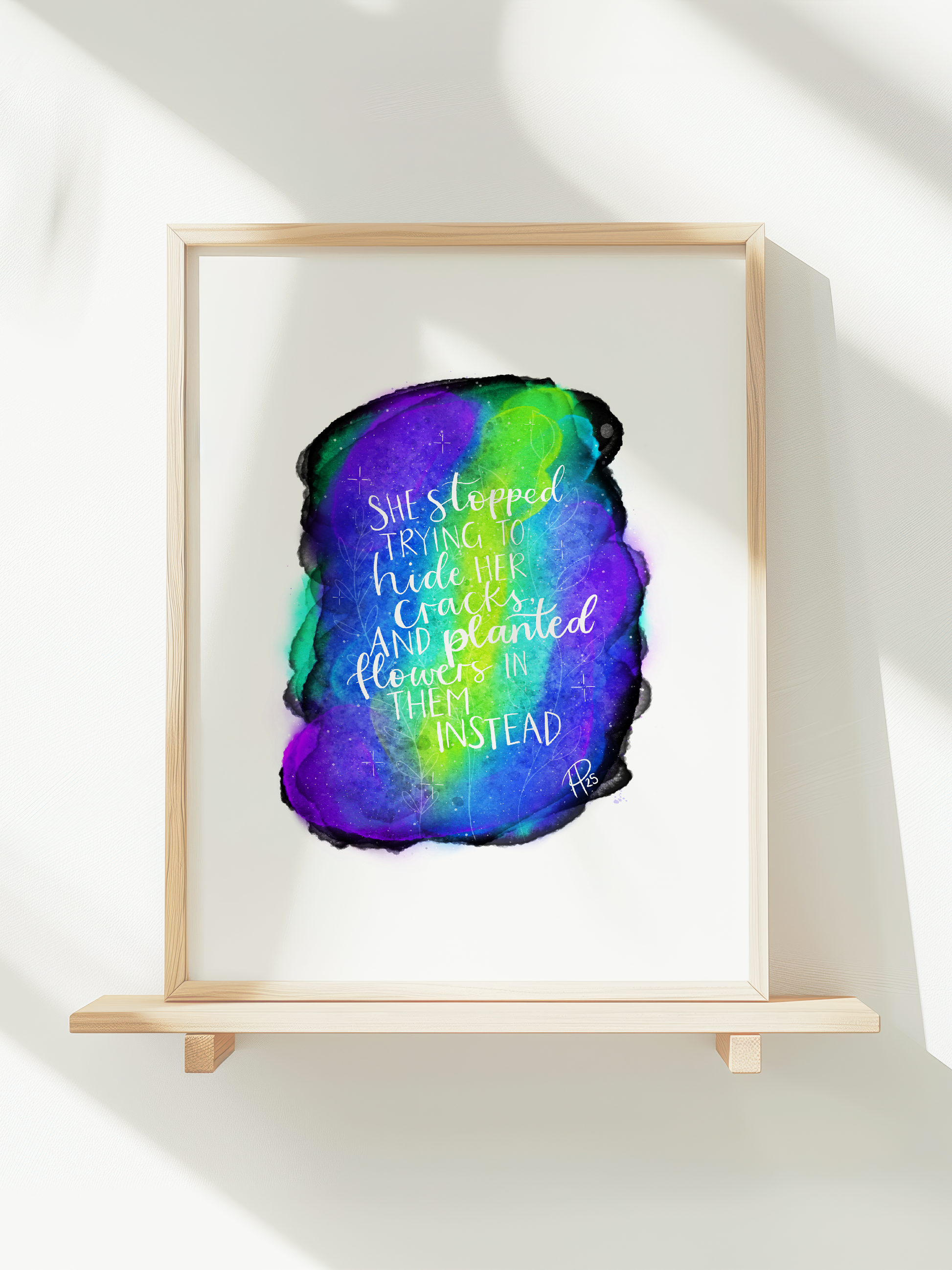 "She Planted Flowers in Her Cracks" - Galaxy Print