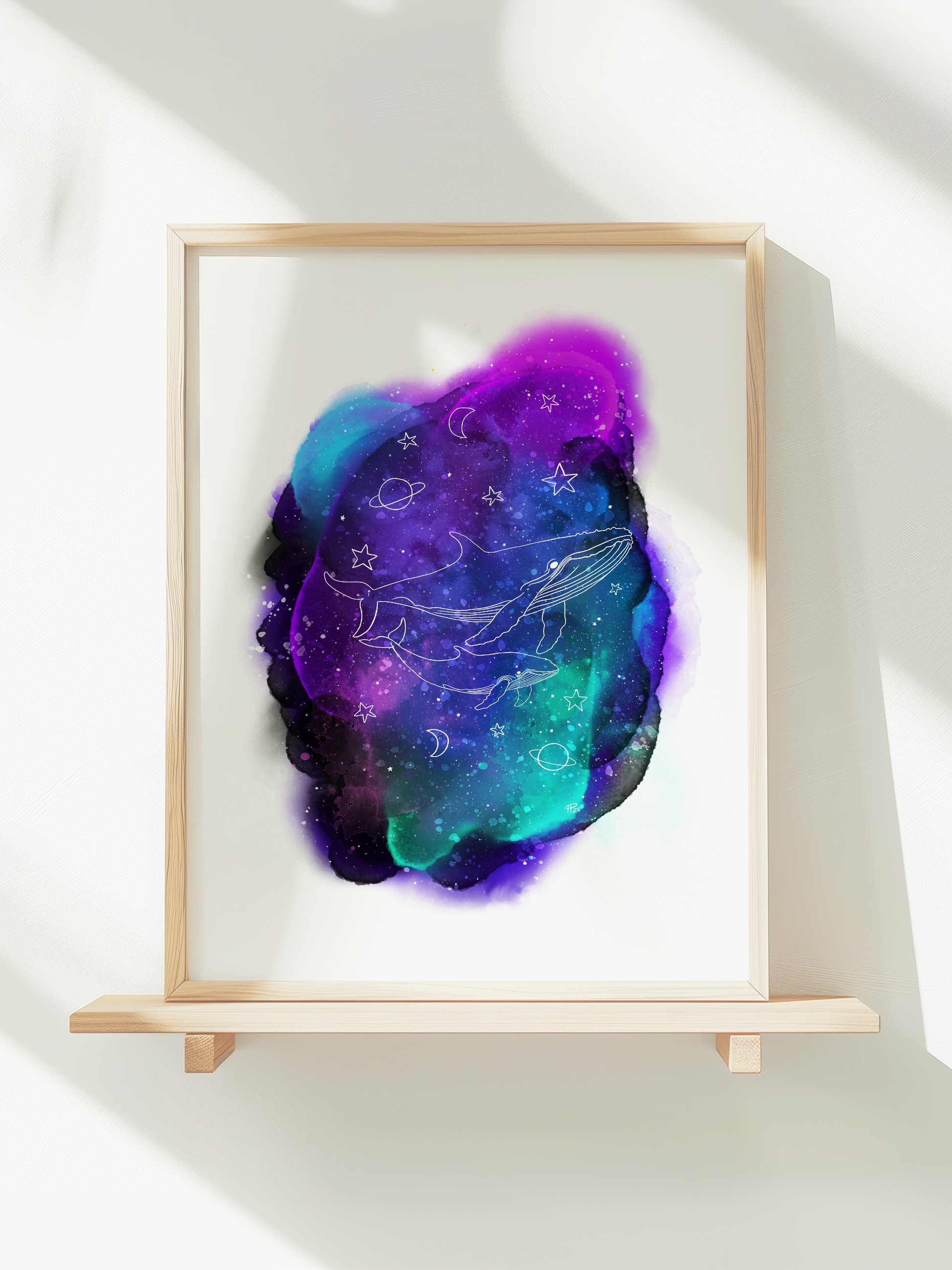 "Night Whale Dreams" - Galaxy Art Print