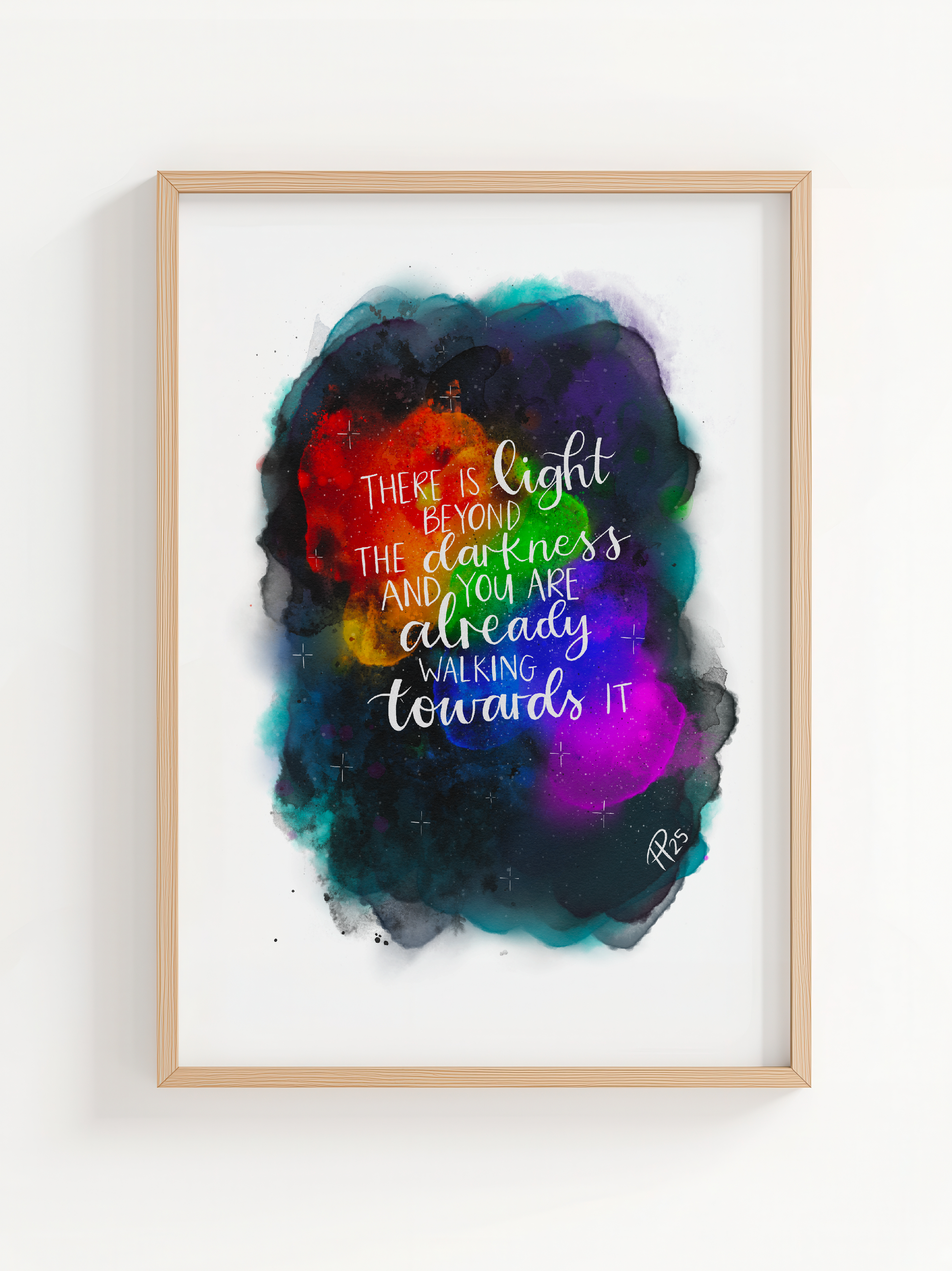 Light Beyond the Darkness – Rainbow Galaxy Print
