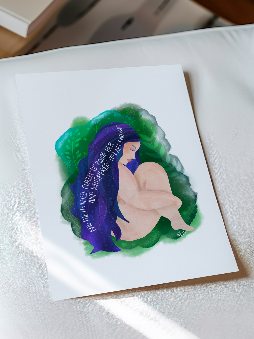 "The Universe Whispered" - Watercolour Galaxy Print