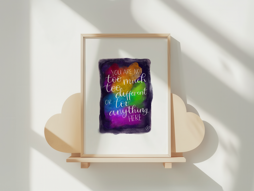 "Not too anything here" Galaxy Print