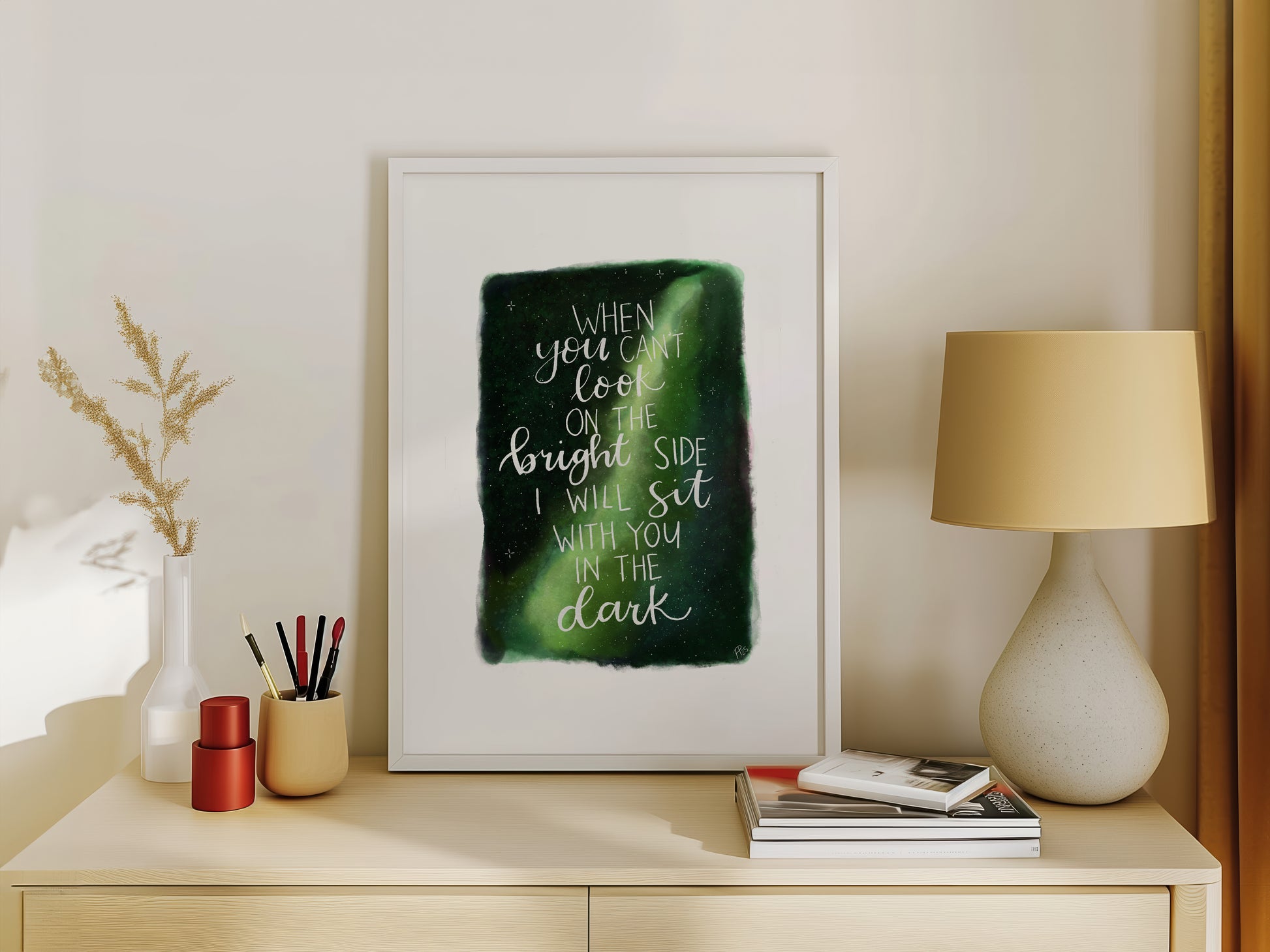 "When You Can’t Look on the Bright Side" - Galaxy Print