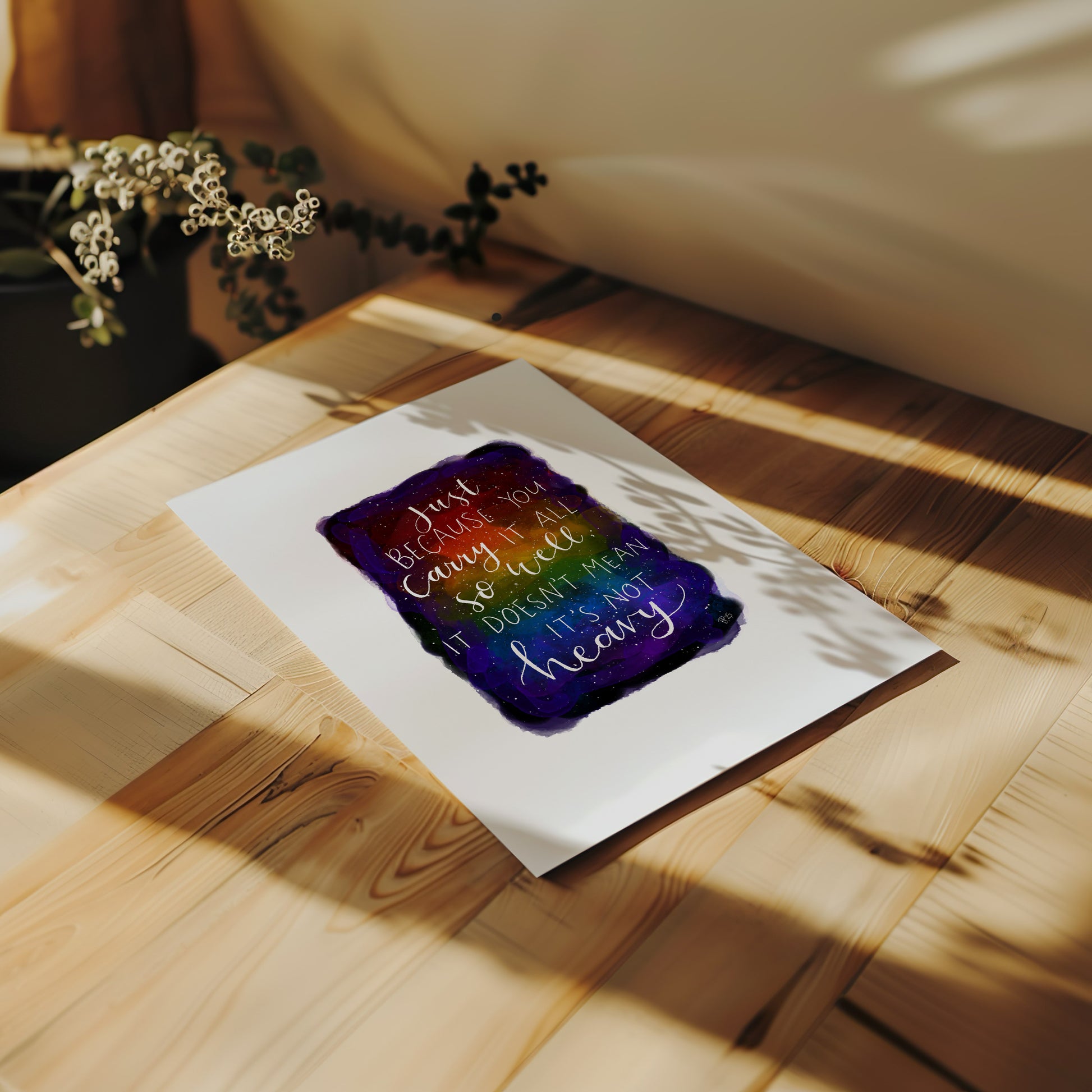 "It Doesn’t Mean It Isn’t Heavy" Galaxy Print