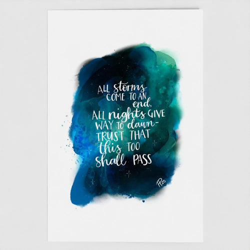 "All Storms Come to an End" - Card