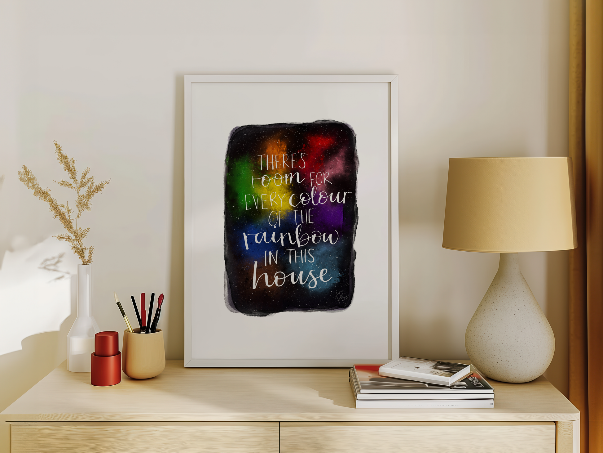 "Rainbow House" - Galaxy Print
