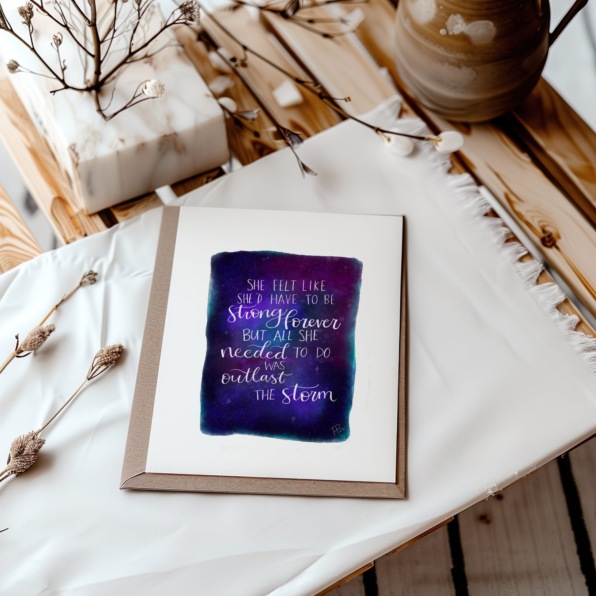 "She Outlast the Storm" Galaxy Print