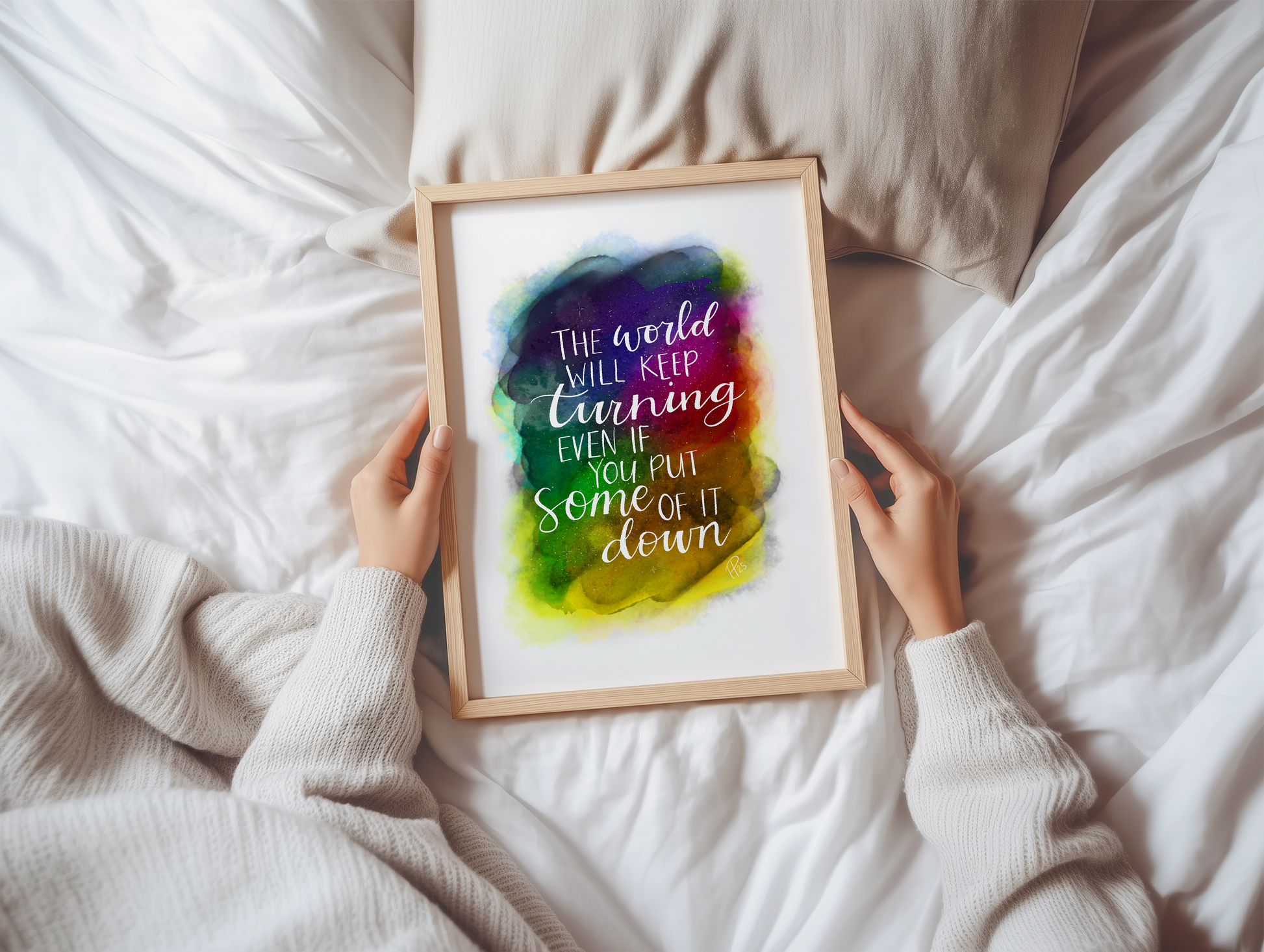 "The World Will Keep Turning" - Rainbow Galaxy Print